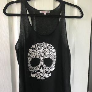 Mustache Skull Muscle Tank